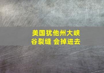 美国犹他州大峡谷裂缝 会掉进去